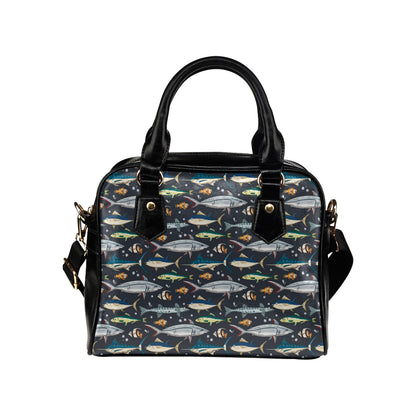 Swordfish Pattern Print Design 04 Shoulder Handbag