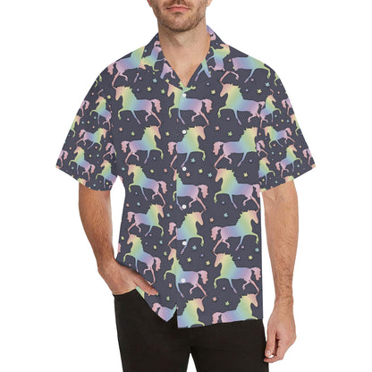 Rainbow Pattern Print Design A05 Men's Hawaiian Shirt