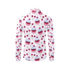 Cherry Cupcake Pink Pattern Men's Long Sleeve Shirt