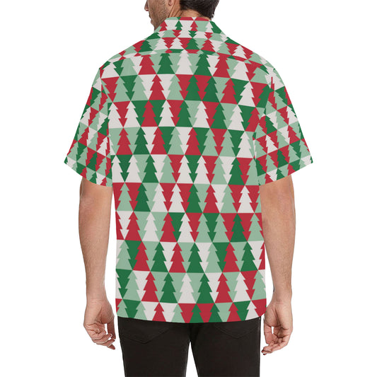 Christmas Tree Pattern Print Design 01 Men's Hawaiian Shirt