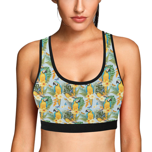 Parrot Pattern Print Design A04 Sports Bra