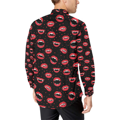Halloween Pattern Print Design 01 Men's Long Sleeve Shirt