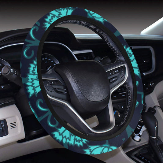 Carnations Pattern Print Design CN06 Steering Wheel Cover with Elastic Edge
