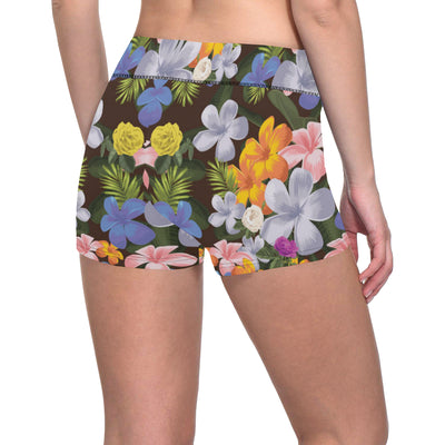 Plumeria Pattern Print Design PM03 Yoga Shorts