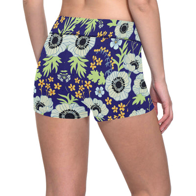 Anemone Pattern Print Design AM06 Yoga Shorts