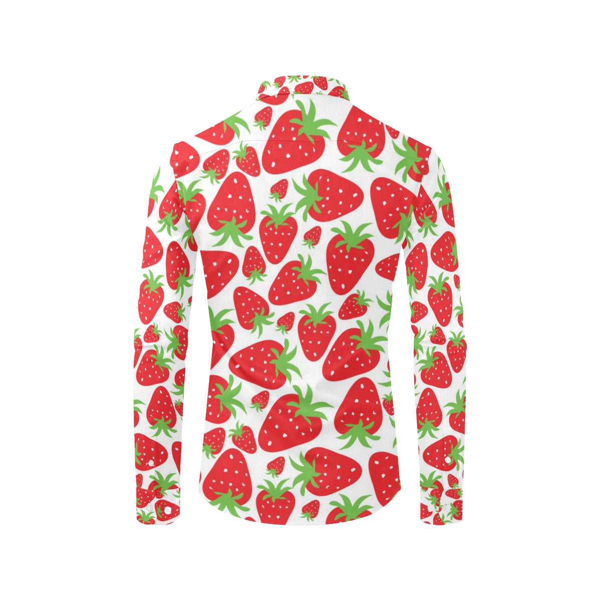 Strawberry Pattern Print Design SB01 Men's Long Sleeve Shirt