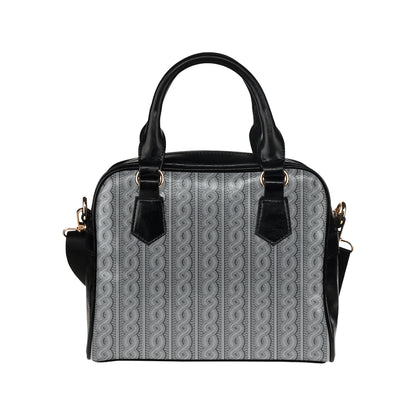 Cable Knit Pattern Print Design 01 Shoulder Handbag