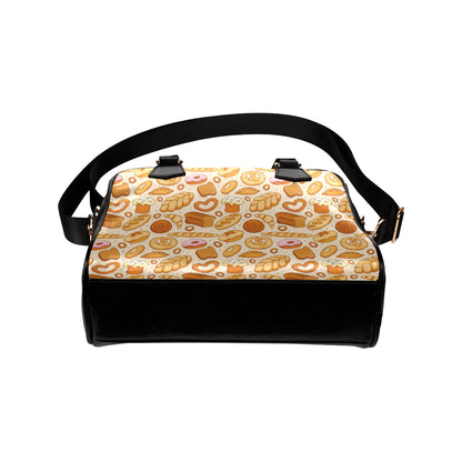 Bread Pattern Print Design 01 Shoulder Handbag