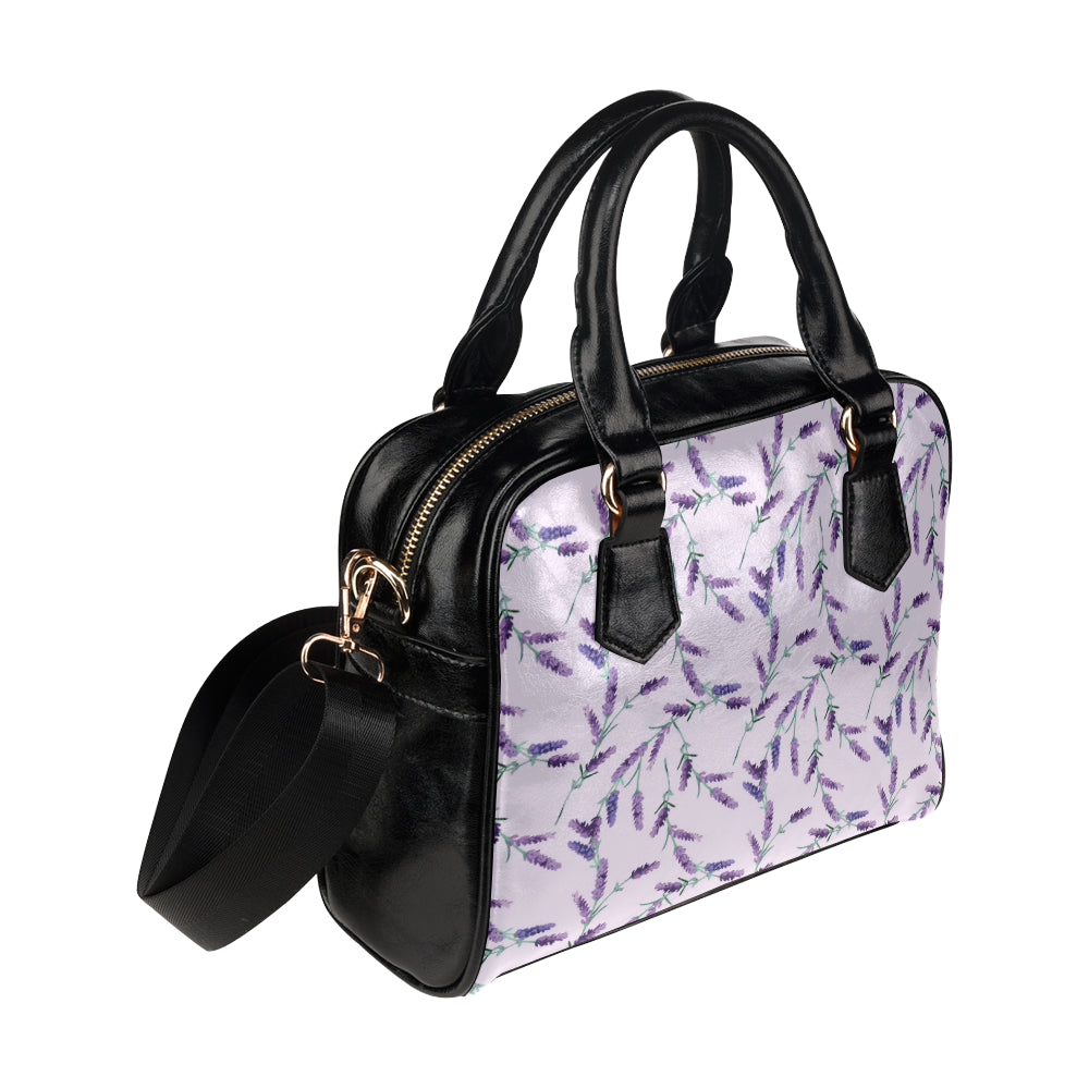 Lavender Pattern Print Design 02 Shoulder Handbag