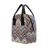 Multicolor zigzag Tribal Aztec Insulated Lunch Bag