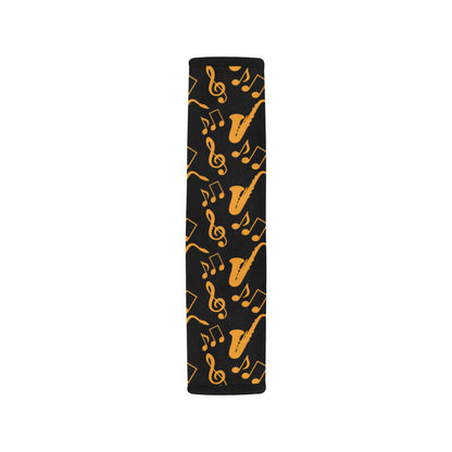 Saxophone Pattern Print Design 02 Car Seat Belt Cover