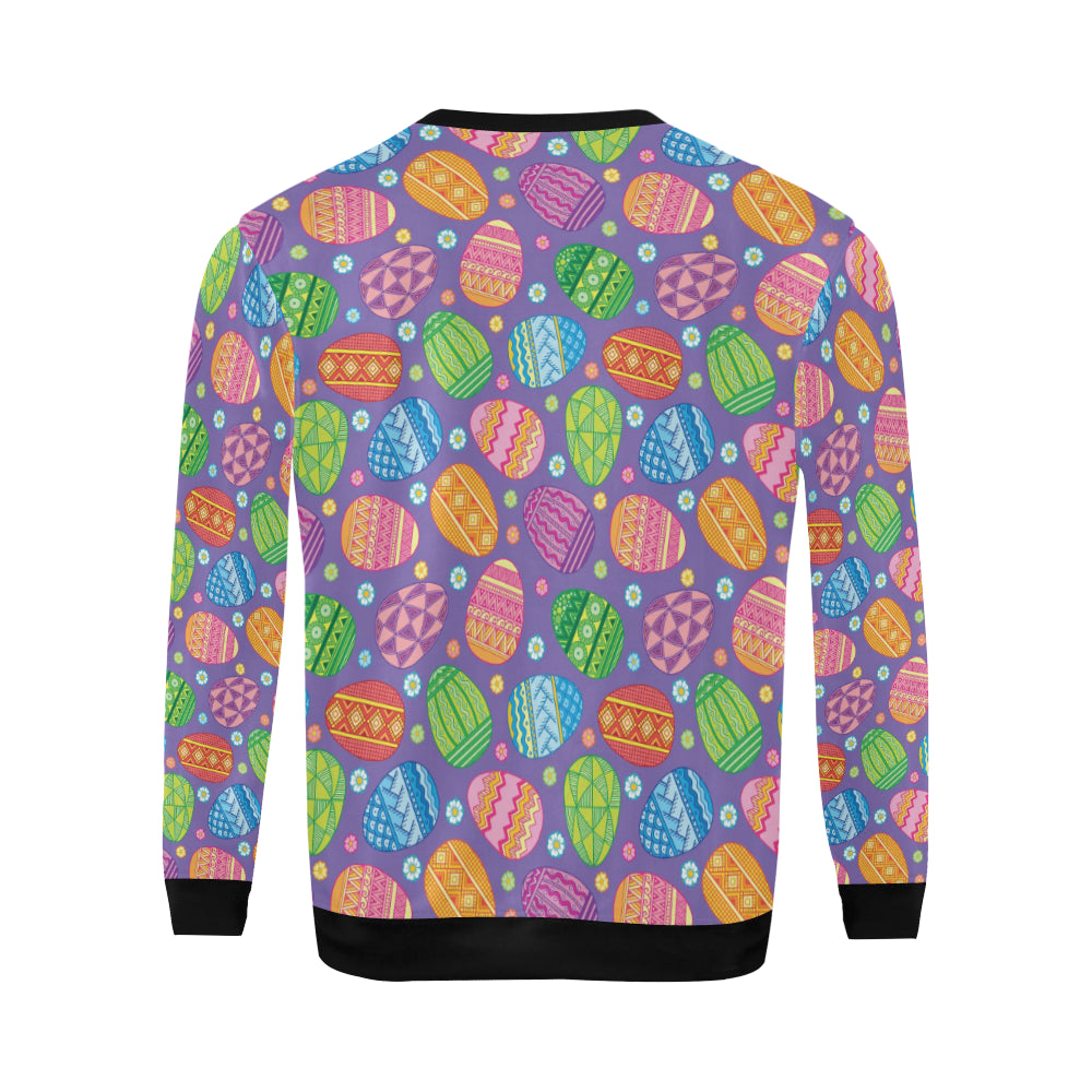 Easter Eggs Pattern Print Design RB010 Men Long Sleeve Sweatshirt