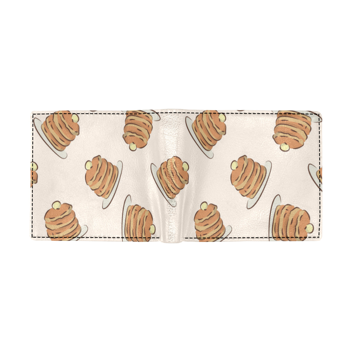 Pancake Pattern Print Design A01 Men's ID Card Wallet