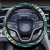 Sun Spot Tropical Palm Leaves Steering Wheel Cover with Elastic Edge