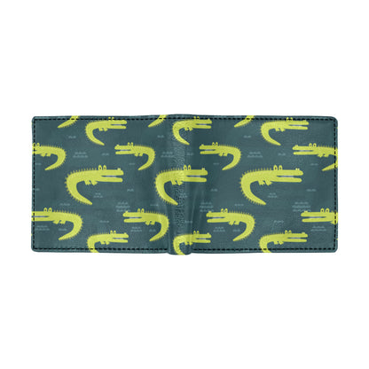 Alligator Pattern Print Design 03 Men's ID Card Wallet