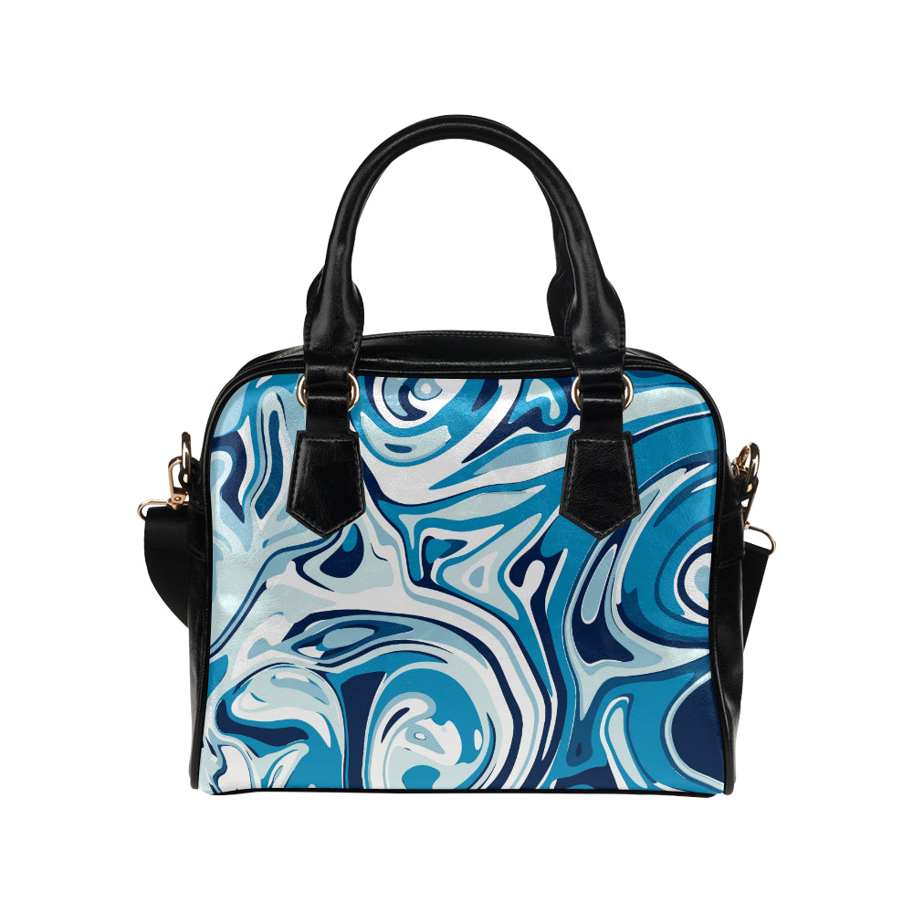 Liquid Pattern Print Design 05 Shoulder Handbag