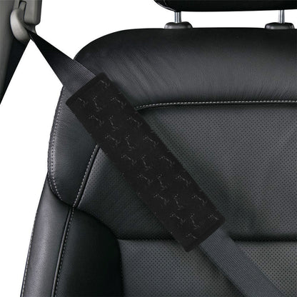 Black Cat Pattern Print Design 03 Car Seat Belt Cover