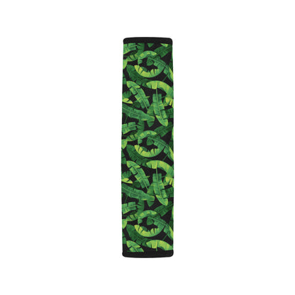 Banana Leaf Pattern Print Design 02 Car Seat Belt Cover