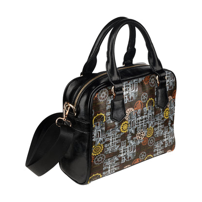 Mechanic Pattern Print Design 04 Shoulder Handbag