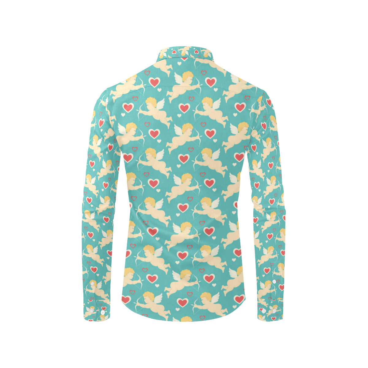 Cupid Pattern Print Design 01 Men's Long Sleeve Shirt