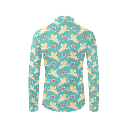 Cupid Pattern Print Design 01 Men's Long Sleeve Shirt