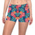 Red Hibiscus Pattern Print Design HB02 Yoga Shorts