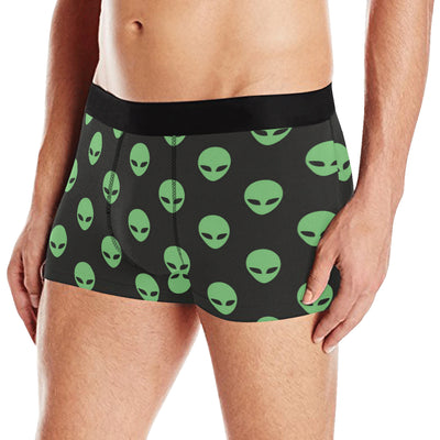 Alien Green Neon Pattern Print Design 01 Men's Boxer Briefs