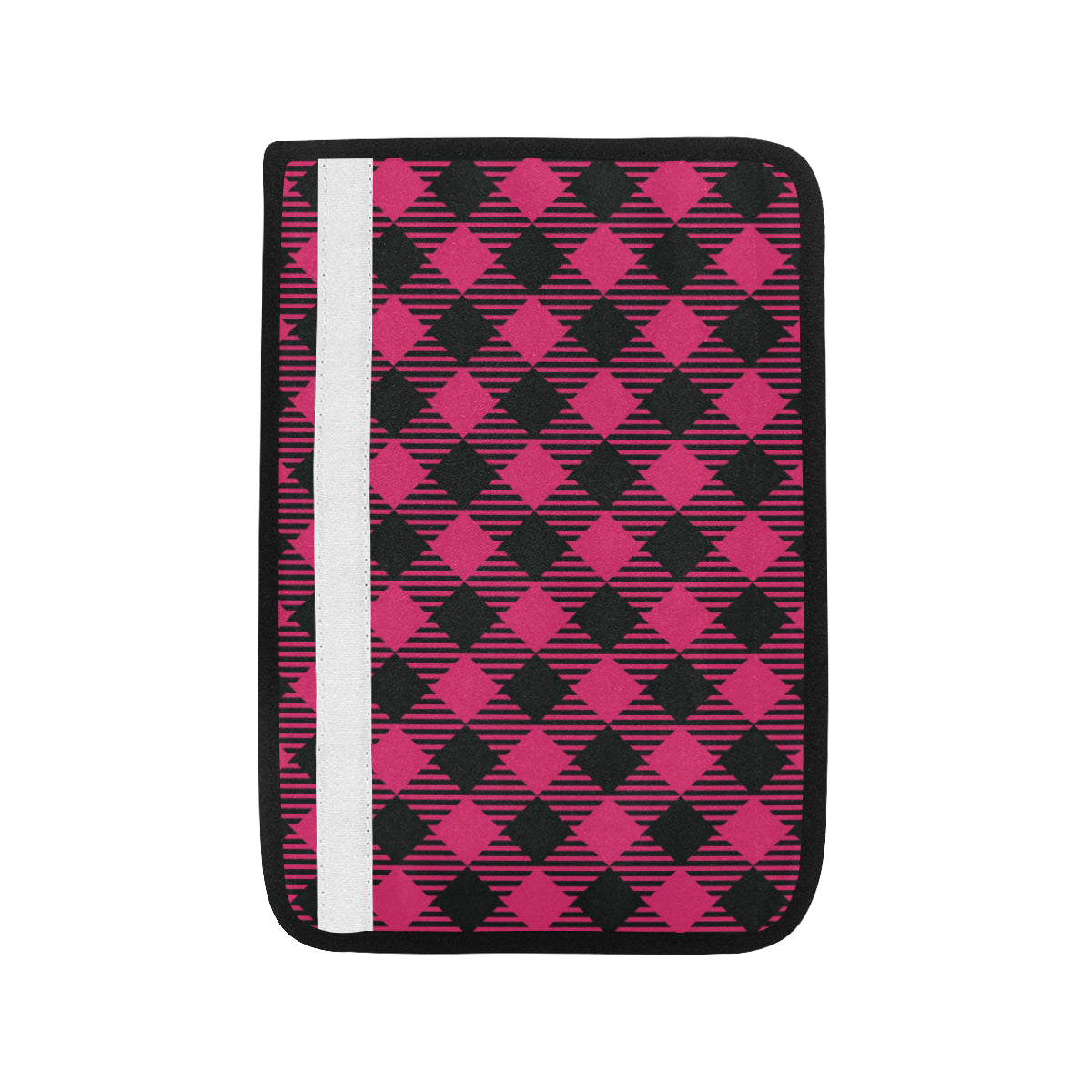 Buffalo check Pink Pattern Print Design 01 Car Seat Belt Cover
