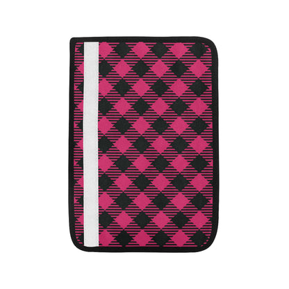Buffalo check Pink Pattern Print Design 01 Car Seat Belt Cover
