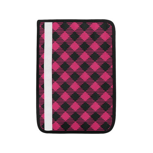 Buffalo check Pink Pattern Print Design 01 Car Seat Belt Cover