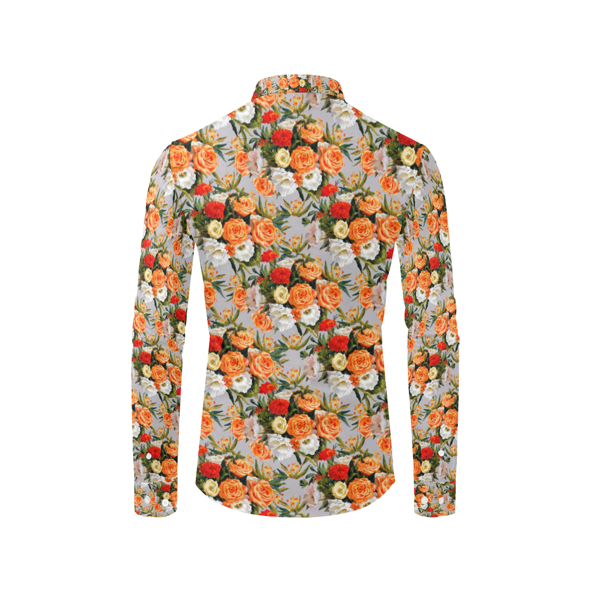 Lisianthus Pattern Print Design LT04 Men's Long Sleeve Shirt