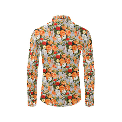 Lisianthus Pattern Print Design LT04 Men's Long Sleeve Shirt