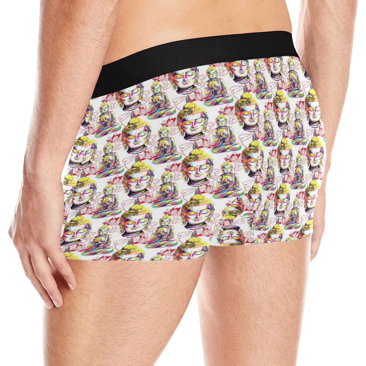 Buddha Pattern Print Design 06 Men's Boxer Briefs