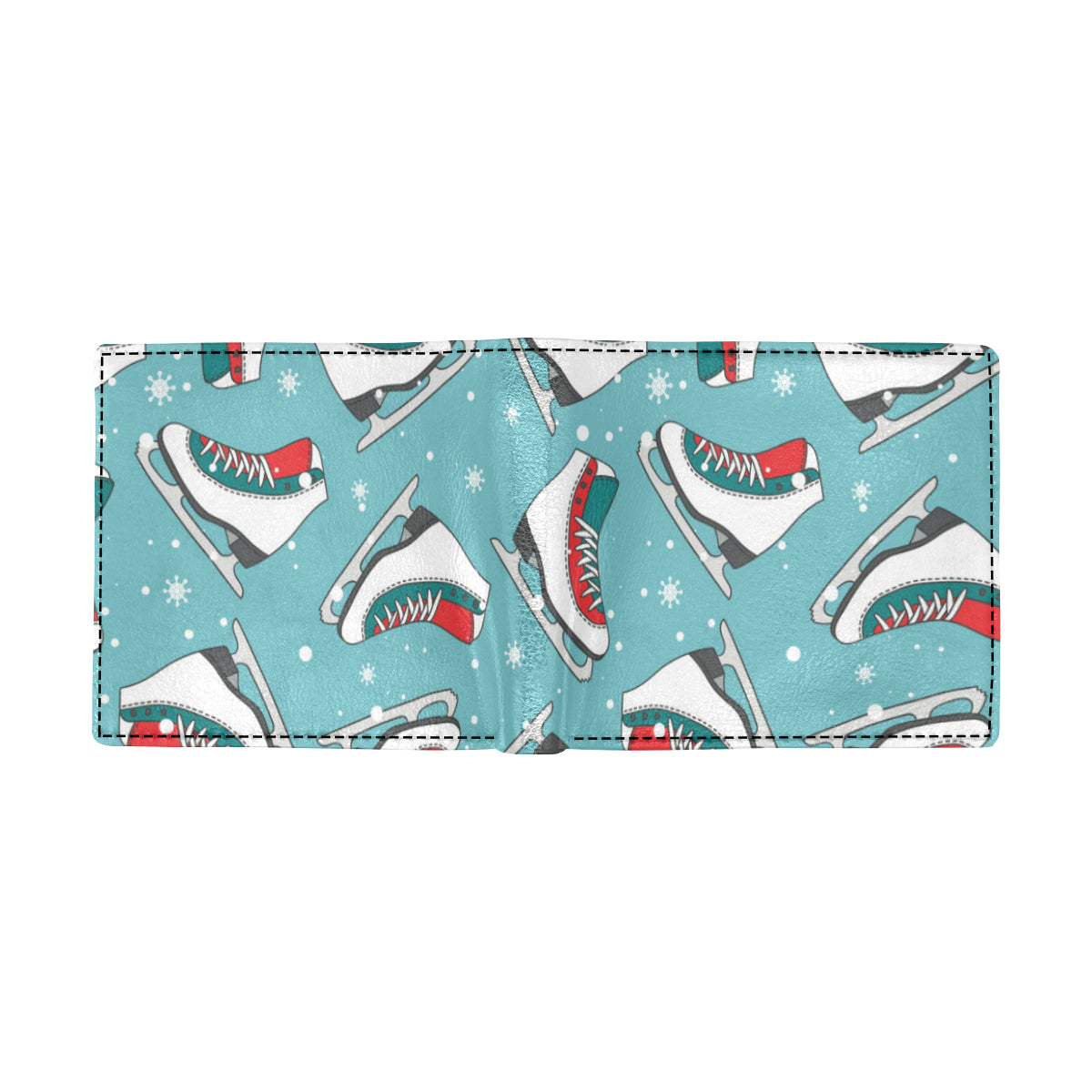 Ice Skate Pattern Print Design 03 Men's ID Card Wallet