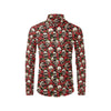 Skull Roses Design Themed Print Men's Long Sleeve Shirt