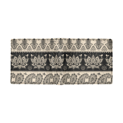 Elephant Hansa Lotus Pattern Men's ID Card Wallet