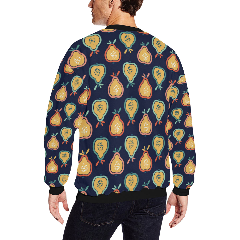 Pear Pattern Print Design PE03 Men Long Sleeve Sweatshirt
