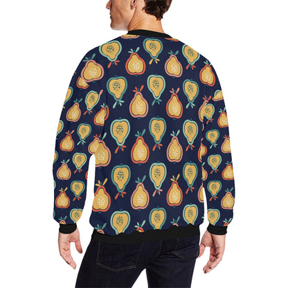 Pear Pattern Print Design PE03 Men Long Sleeve Sweatshirt