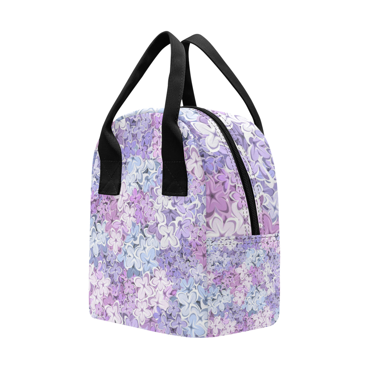 Lilac Pattern Print Design LI01 Insulated Lunch Bag