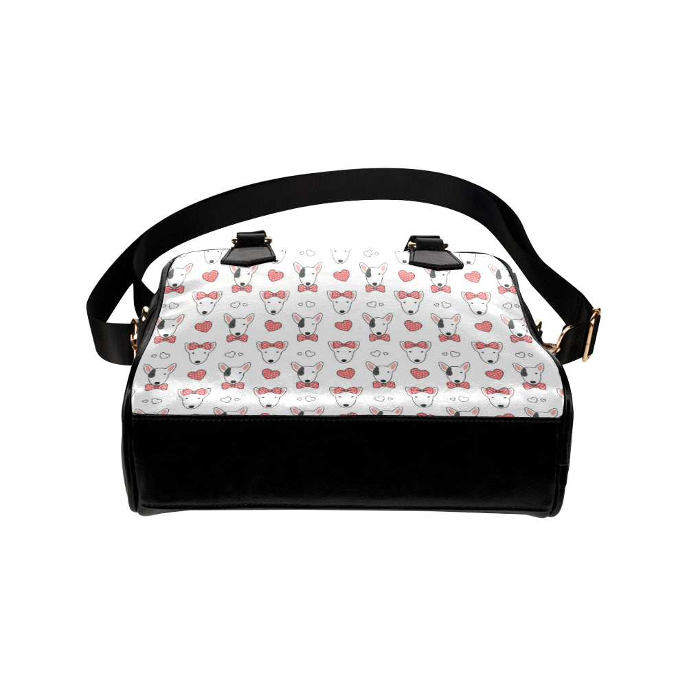 Bull Terriers Pattern Print Design 08 Shoulder Handbag