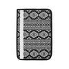 Aztec Black White Print Pattern Car Seat Belt Cover