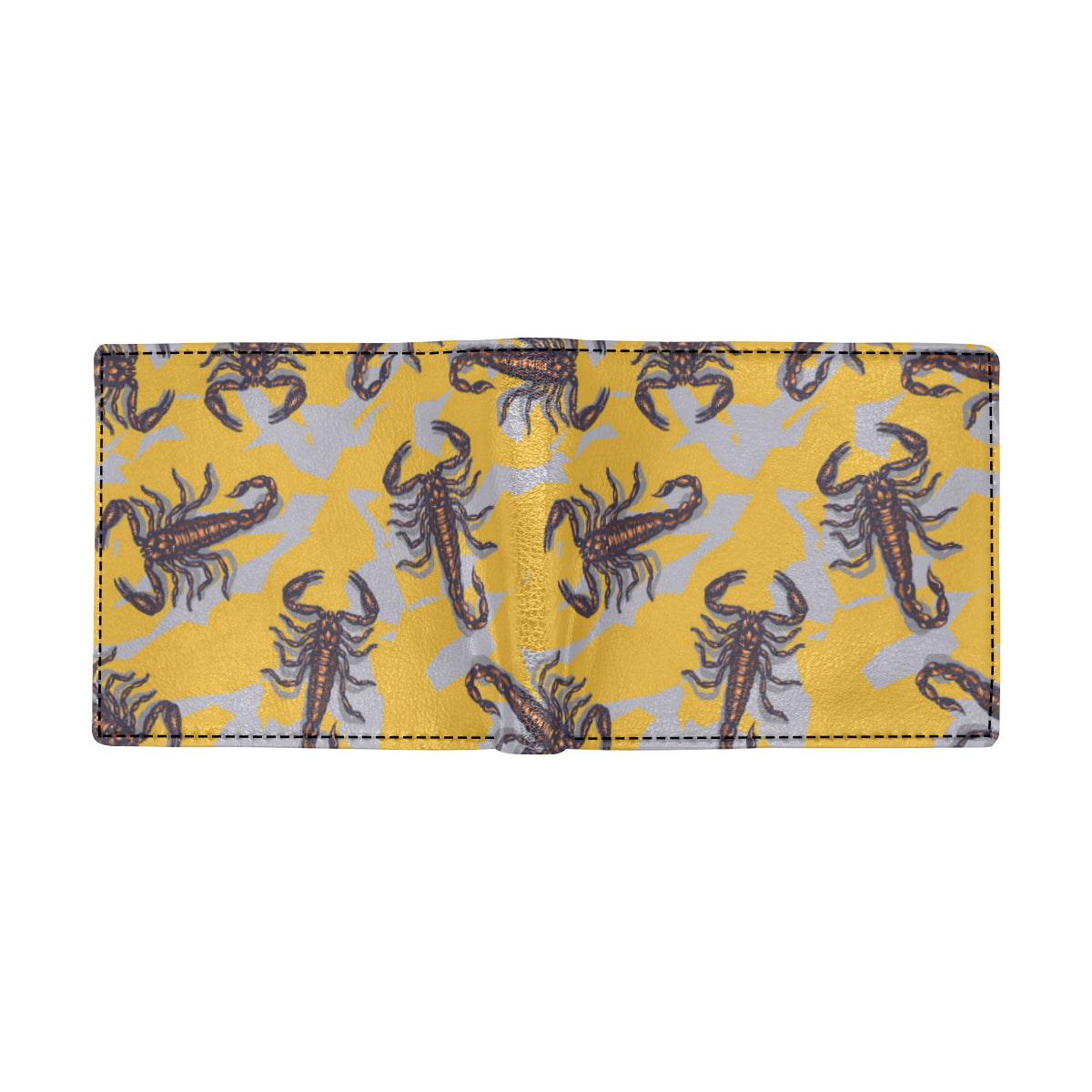 Scorpion Pattern Print Design 01 Men's ID Card Wallet