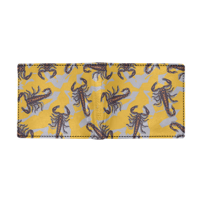 Scorpion Pattern Print Design 01 Men's ID Card Wallet