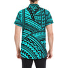 Polynesian Tribal Men's Short Sleeve Button Up Shirt