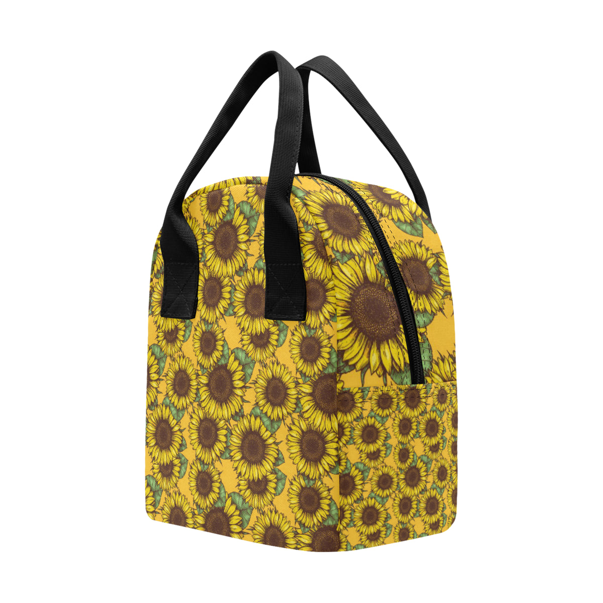 Sunflower Pattern Print Design SF04 Insulated Lunch Bag