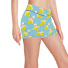 Banana Pattern Print Design BA07 Yoga Shorts