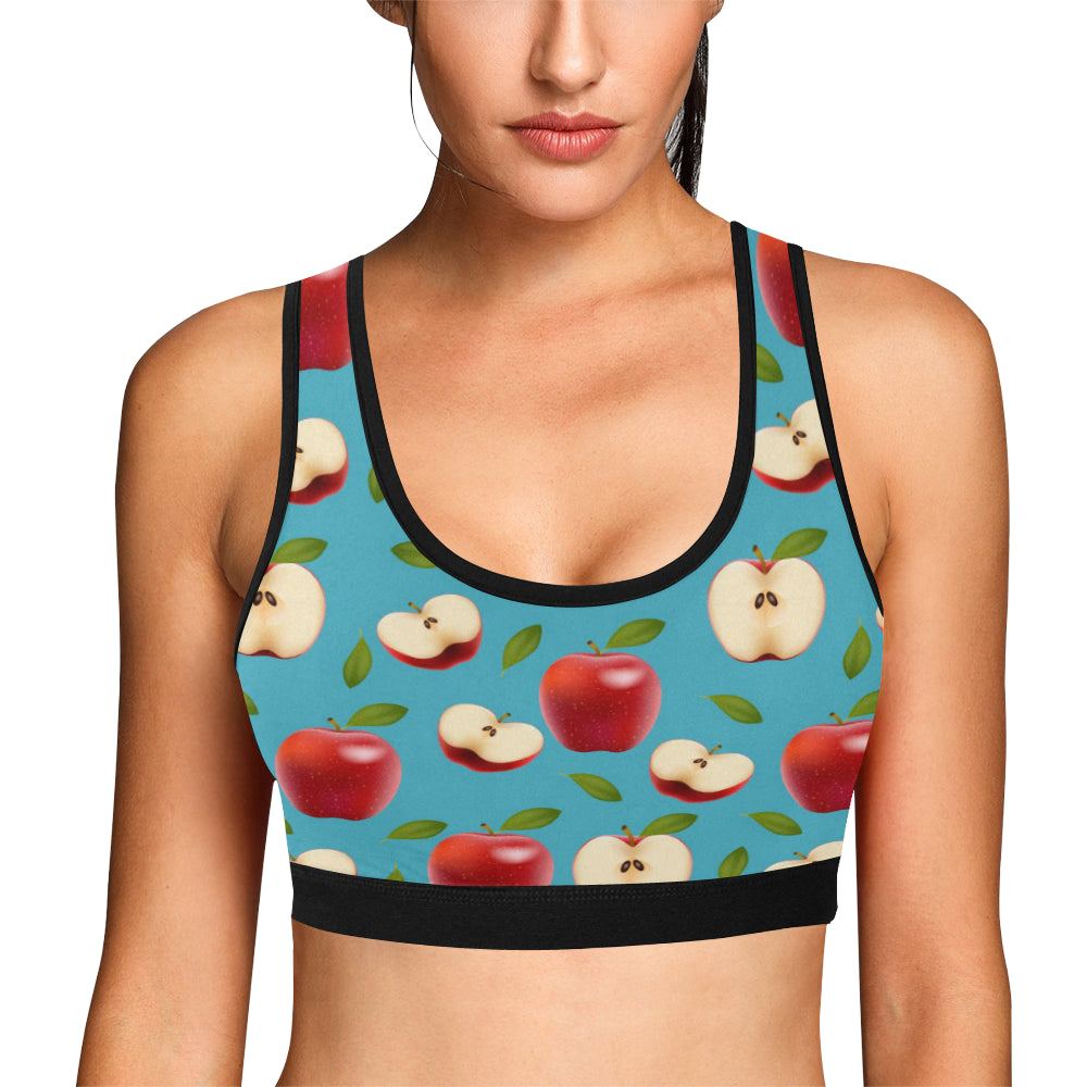 Apple Pattern Print Design AP012 Sports Bra