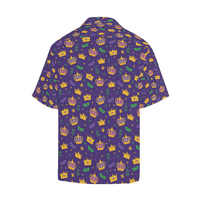 Mardi Gras Pattern Print Design 03 Men's Hawaiian Shirt