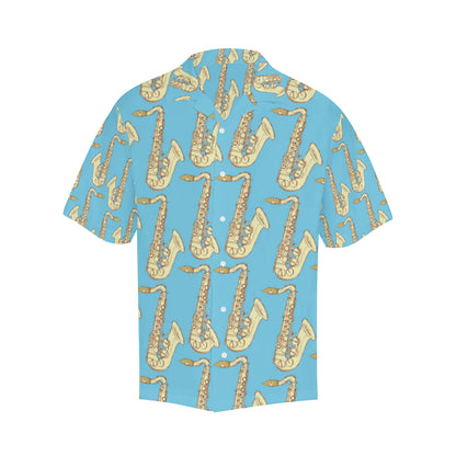 Saxophone Pattern Print Design 03 Men's Hawaiian Shirt