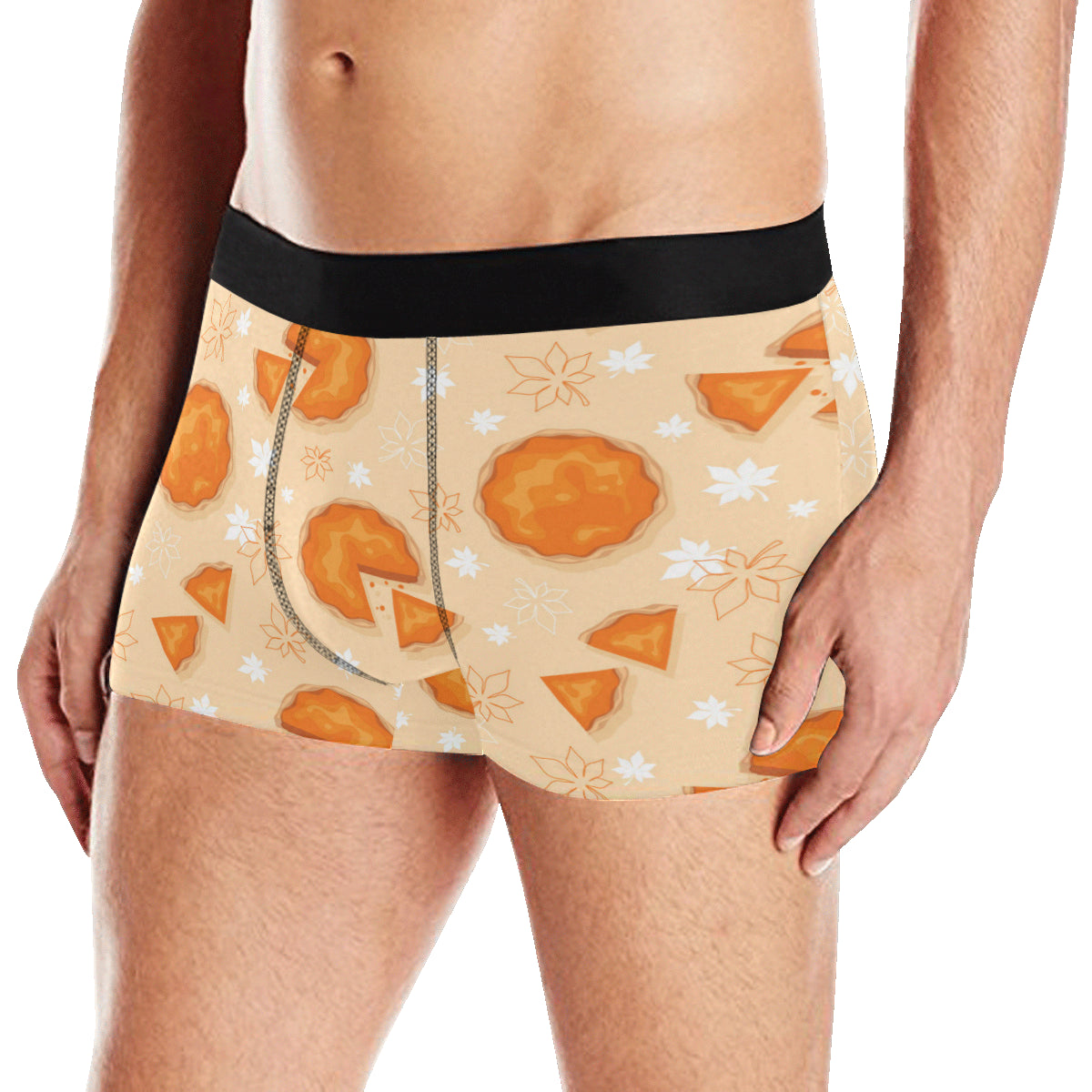 Pie Pattern Print Design A01 Men's Boxer Briefs